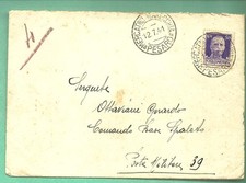 REGNO 1941 BUSTA MERCATINO MARECCHIA NOVAFELTRIA  PESARO 50 C. POSTA MILITARE 39