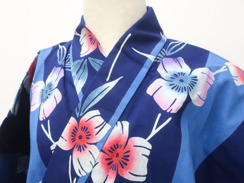 Kimono giapponese yukata - kimono, navy