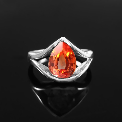 Anello zaffiro arancione - anello,