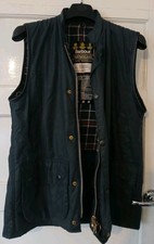 Gilet BARBOUR Westmorland vintage 1990 blu cera taglia small