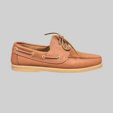 Mocassini Uomo Scarpe da Barca In Vera Pelle Cuoio Boat Loafers Made in Italy