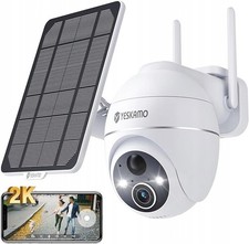  Telecamera Wifi Esterno Senza Fili YESKAMO ZS-GX4S 3MP PTZ a Batteria con Panne
