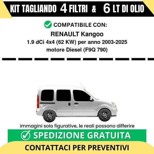 Tagliando castrol 4 - 6, lt