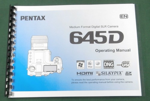 Pentax 645d manuale - pentax, operativo