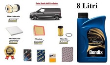 Kit 4 Filtri Tagliando + 8 Litri Olio per Opel Vivaro B X82 1.6 CDTi