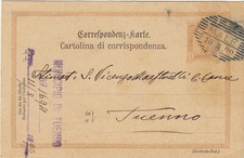 AUSTRIA (Y937) 1899 p.stat. 2 kr canc. MASCHIO' a Tuenno