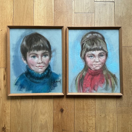 Coppia disegni ritratto - disegni,