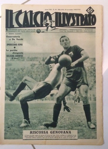 Calcio illustrato 1938 - calcio,