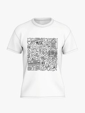Maglietta grafica Music Doodle