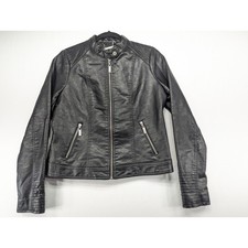 Mens black faux leather - black,
