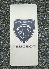 TUNING PEDANA POGGIAPIEDE POGGIAPIEDI ACCIAIO INOX LOGO PEUGEOT 208 STAMPA UV 