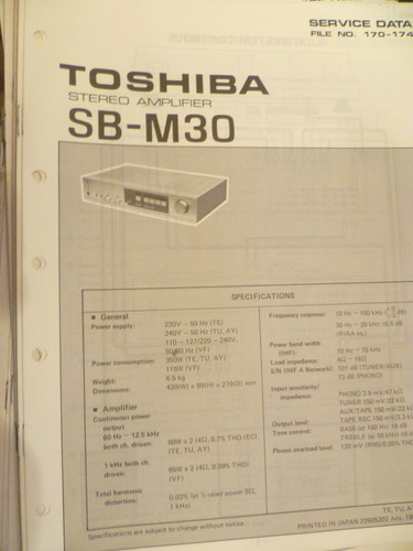 Amplificatore stereo toshiba - amplificatore,