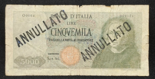 5000 lire colombo - 1°, tipo