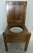 Sedia comò vintage in legno