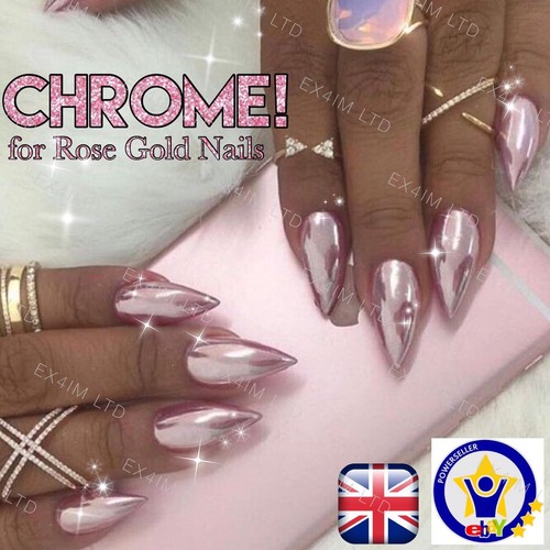 Nails oro rosa polvere cromata - nails,