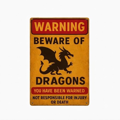 Warning beware dragons - beware,