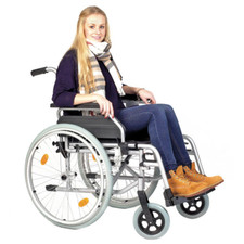 Servomobile sedia a rotelle alluminio light, larghezza seduta 48 - 50 cm, altezza regolabile, pieghevole