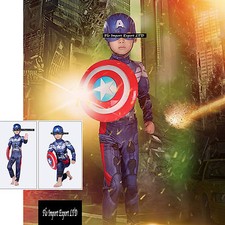 Capitan America Vestito Costume Carnevale Bambino Boy Cosplay Costumes SUP005
