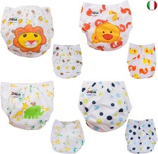 4 Pannolini Inserti Lavabili Pocket Elastico Regolabile Neonato Fodere