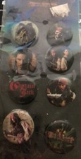DISNEY STORE PIRATES OF THE CARIBBEAN DEAD MANS CHEST 8 BADGES BRAND NEW RARE