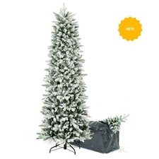 BOP Albero di Natale Slim Innevato Enea, in PE Real Touch e PVC Molto Realistico