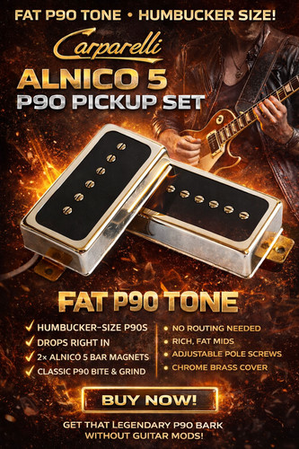 Humbucker sized p90 pickup set - humbucker-sized,