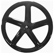 700C 5 Raggi Ruote Carbonio Strada/Pista/Triathlon/Cronometro Bici Ruote Set