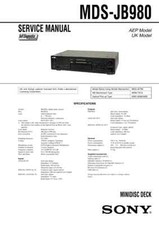 SONY MDS-JB980 MDS JB 980 -