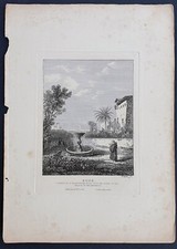 Bartolomeo Pinelli rara stampa antica roma 1833 palatino convento s. bonaventura