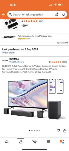 Soundbar ultima 1ch con - soundbar,