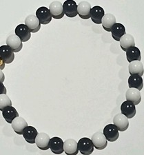 Braccialetto squadre calcio, bianco-nero Juventus, Udinese, Siena.