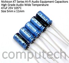 5 pezzi 47uF 25V 105°C