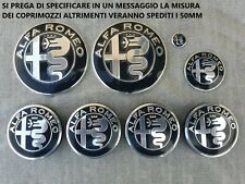 KIT COMPLETO 8 PZ logo stemma fregio neri ALFA ROMEO 147 156 159 166 MITO grigio