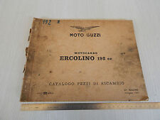 MANUALE ORIGINALE CATALOGO PARTI DI RICAMBIO 1961 MOTO GUZZI ERCOLINO 192 cc