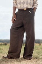 ZARA PANTALONE UOMO LANA GAMBA