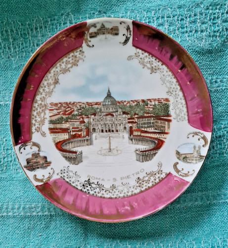 Piatto ricordo roma san - san, pietro