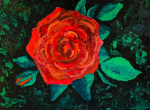 Pink rose oil - pink,