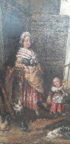 Quadro olio dipinto - , legno
