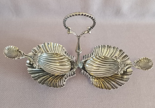 Saliera doppia argento - argento, 800