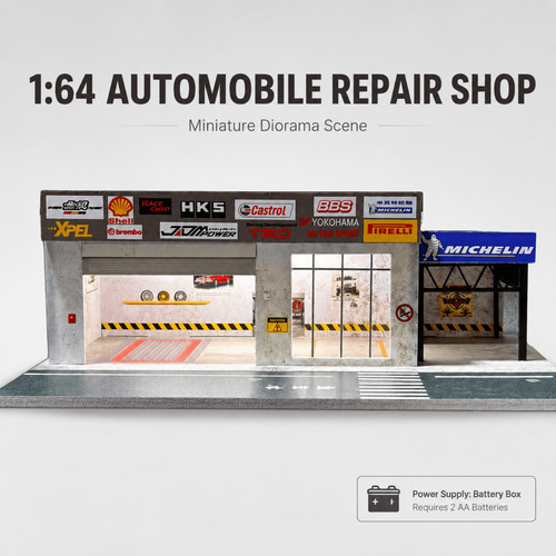 Diorama garage modello - garage,