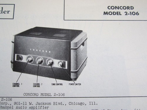 Concord 106 tube amp - 2-106,