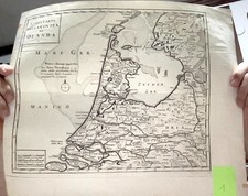 Stampa originale da rame CONTEA DI OLANDA da THOMAS SALMON 1731 c. cm. 40x33-1