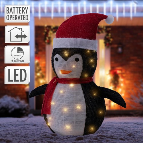 Pinguino natale led con - pinguino,