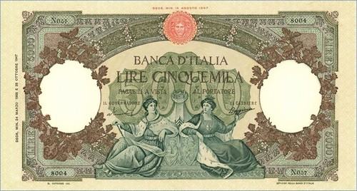 Italia lire 000 repubblica - italia, 5.000