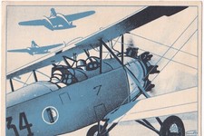 CARTOLINA MILITARE - Aeroplano
