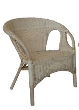 Poltrona Vimini Rinforzata MIDOLLINO Rattan Naturale Giardino CASA CM 64X58X80 H