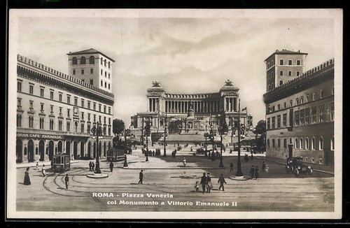 Cartolina roma piazza venezia - roma,,