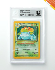 Pokemon BGS 8.5 Venusaur #15 Holo Prima Edizione Set Base 1999 Italiano