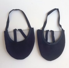 Scarpette Mezze Punte Ginnastica Fit Ritmica Danza Taglia 43/45 Nere Similpelle