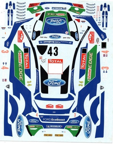 Decals ford fiesta wrc - 1/24,